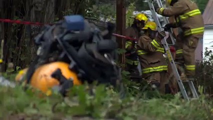 Une maison rasée par les flammes à Dégelis - 2020-08-02