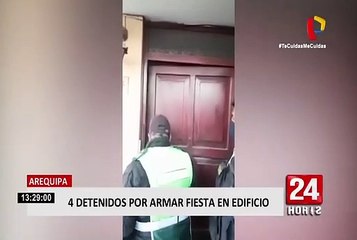 Arequipa: intervienen grupo de amigos que realizaron fiesta en un departamento