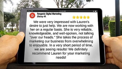 Revgenic Digital Marketing Winston Salem Impressive Five Star Review by Stacey M.