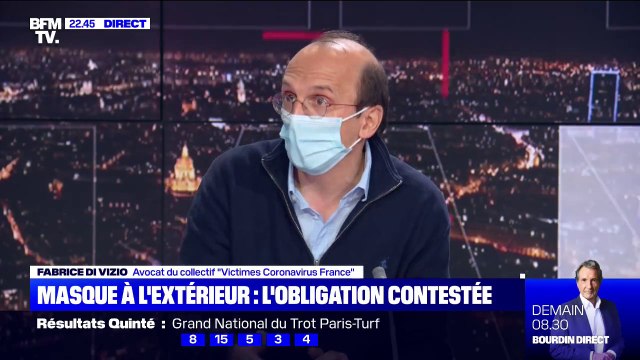 Masque à l'extérieur: pour Fabrice Di Vizio, ce n'est pas parce que la règle est simple qu'elle est légale