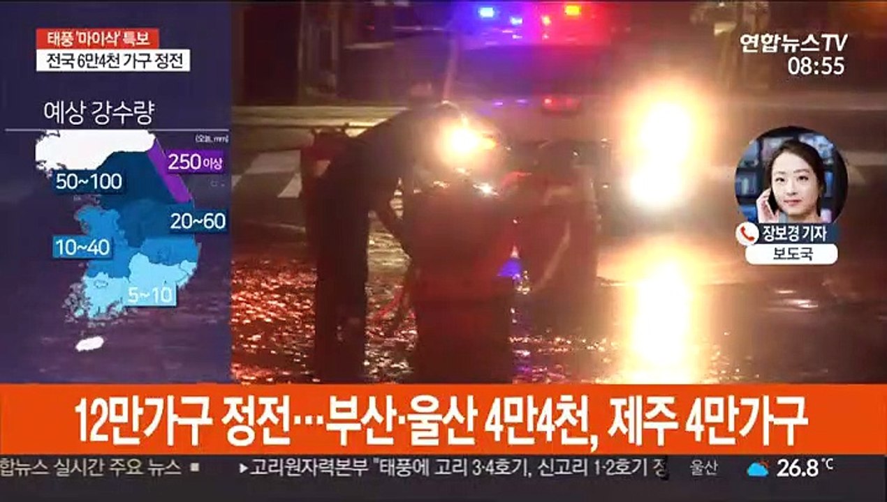 태풍 피해 속출…1명 사망·2천여명 대피