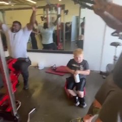 Guy Fails While Weightlifting as Cable Pulley Machine Breaks