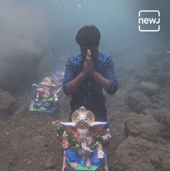 Underwater Ganpati Visarjan Video Goes Viral