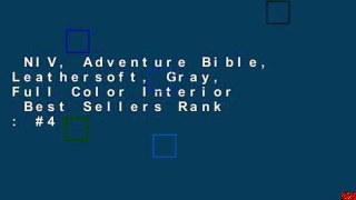 NIV, Adventure Bible, Leathersoft, Gray, Full Color Interior  Best Sellers Rank : #4