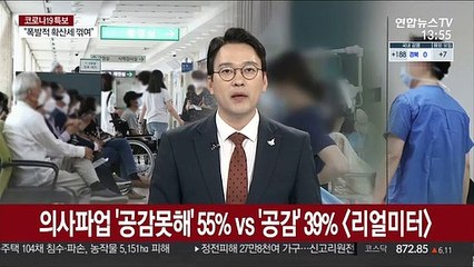 의사파업 '공감못해' 55% vs '공감' 39%