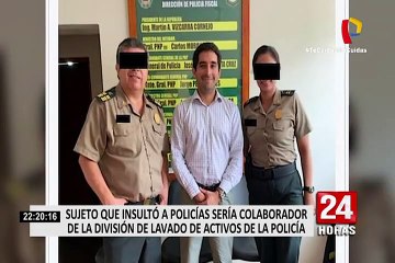 Sujeto que insultó a policías sería colaborador de la División de Lavado de Activos de la PNP