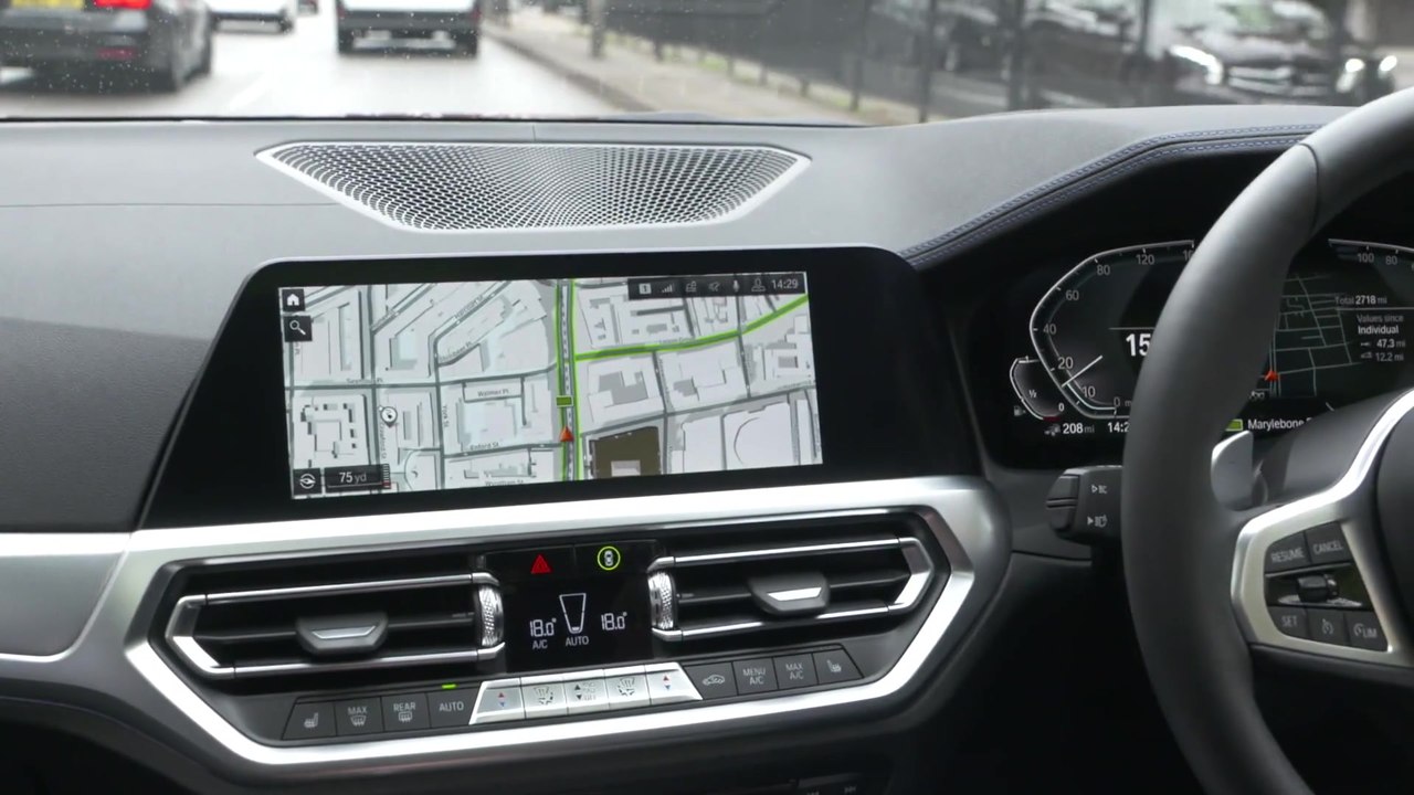 BMW eDrive Zone on screen notifications