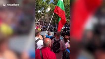 Police and protesters in standoff outside parliament as anti-government protests continue in Bulgaria