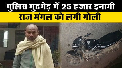 पुलिस मुठभेड़ में 25 हजार का इनामी राज मंगल यादव को लगी गोली