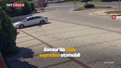 İstanbul'da otomobilin tırın altına girdiği kaza kamerada