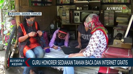 Guru Honorer Sediakan Taman Baca Dan Internet Gratis Untuk Siswa