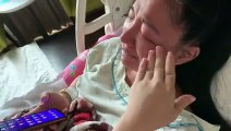 vợ Lê Dương Bảo Lâm khóc ở bênh viên khi đi sinh con