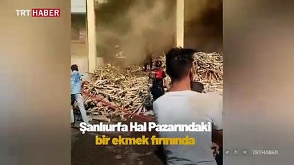 Yangın sırasında patlama anı kamerada