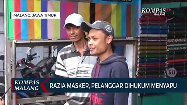 Tidak Pakai Masker?? Siap Siap Menyapu Jalan Ya!!!