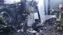 Guardiaregia (CB) - Camion si ribalta e va a fuoco (03.09.20)
