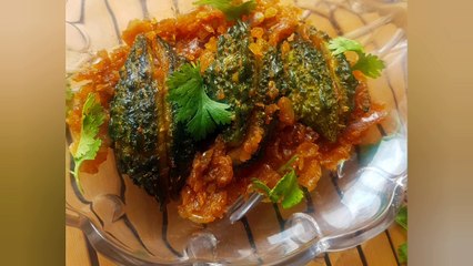 How to make stuffed bittergourd/ karela recipe /masaledar karela/ karela ki subji /2020 / karela in microwave  /