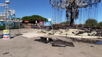 LE CAP D'AGDE - Un incendie ravage un manège du Luna Park