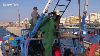Fishermen return to work after blockade lifted on port in Gaza