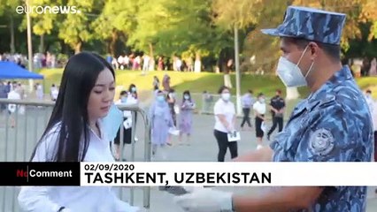 Thousands take exams outside in bid to weather coronavirus pandemic