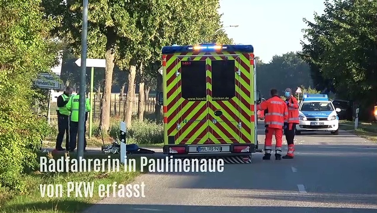 Schwerverletzte Frau bei Verkehrsunfall in der Gem. Paulinenaue, Havelland