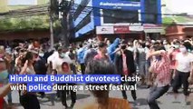 Nepal police clash with devotees defying virus ban for festival