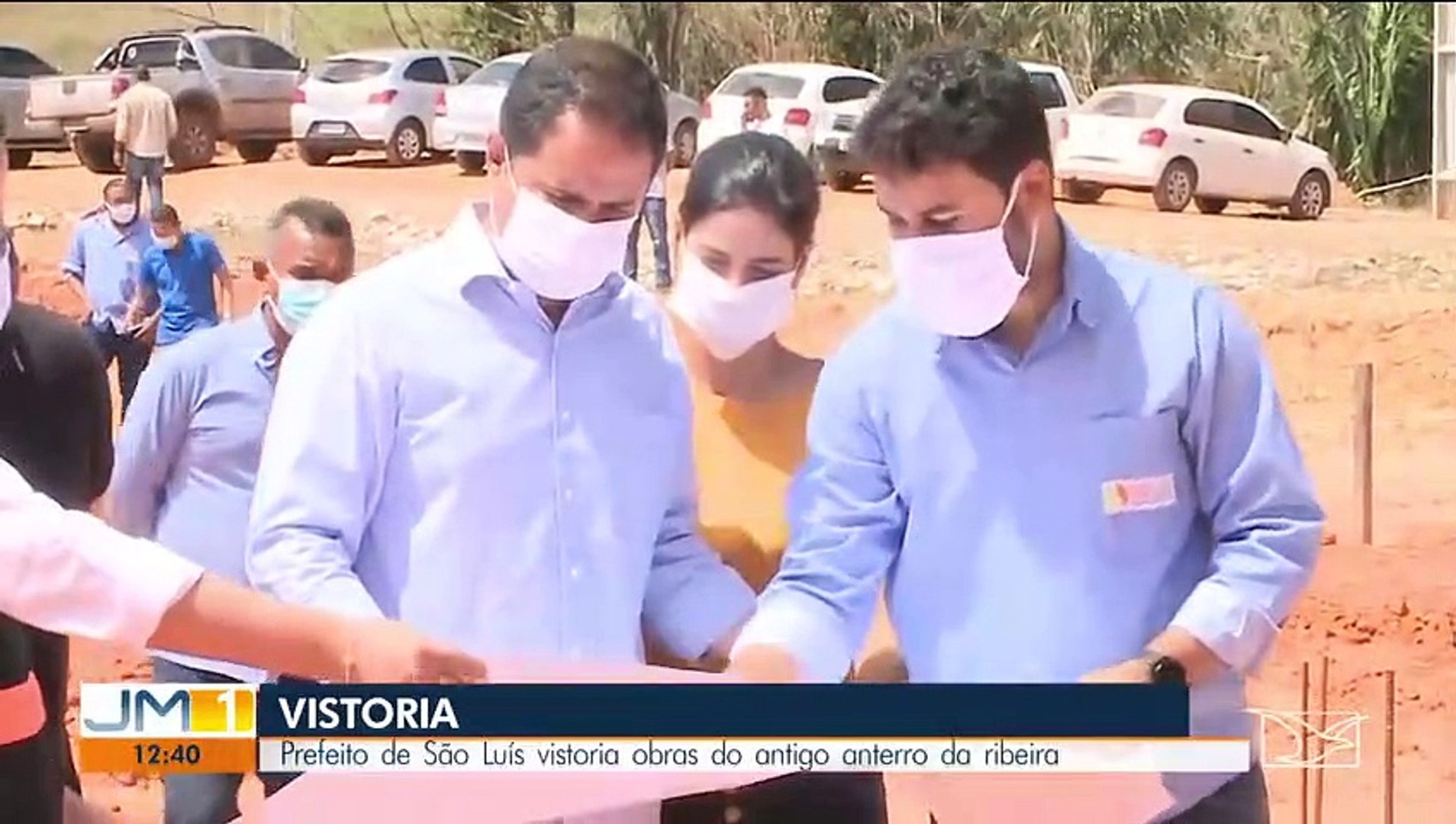 Prefeito de São Luís MA vistoria obras do antigo aterro da Ribeira.