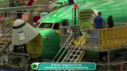Embraer dispensa 2,5 mil trabalhadores de fábricas brasileiras