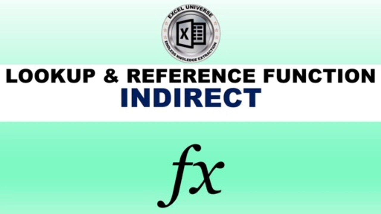 Ms Excel INDIRECT Function || Power of Automation
