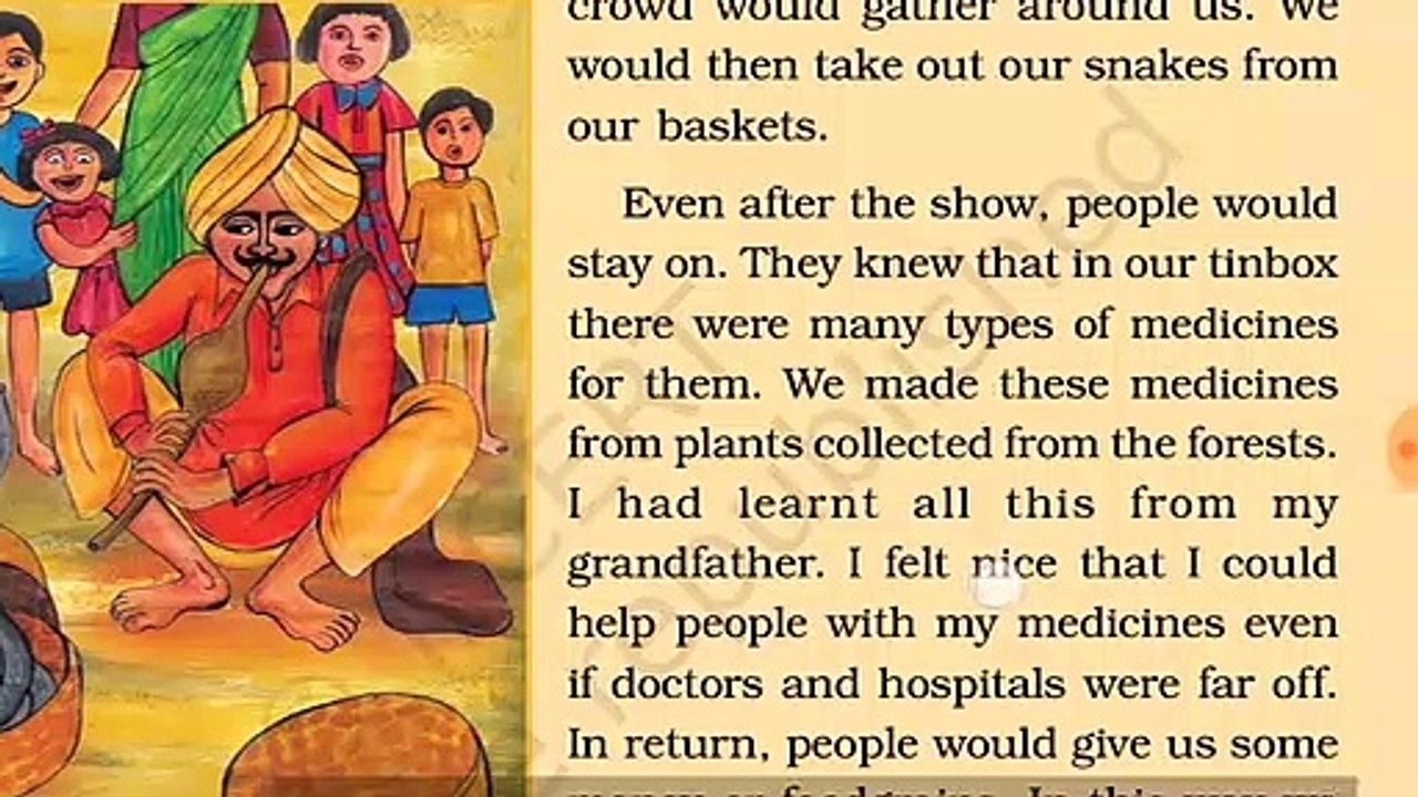 Class 5th EVS chapter 2 A snake charmer-s story full explanation हिंदी में