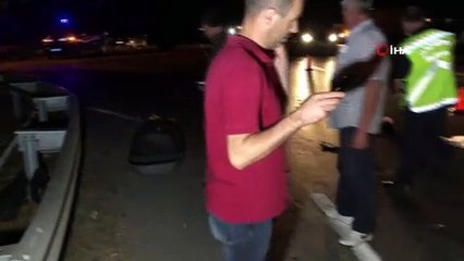 Kavşağa ters yönden giren motosikletliye otomobil çarptı: 1 yaralı