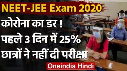 JEE Main Exam 2020 : पहले 3 दिन परीक्षा केंद्र पर नहीं पहुंचे करीब 25 फीसदी छात्र | वनइंडिया हिंदी