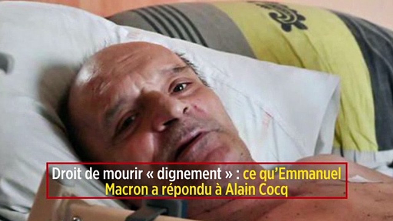 Droit de mourir « dignement » : ce qu'Emmanuel Macron a répondu à Alain Cocq