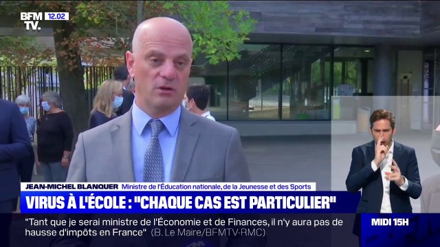 Coronavirus à l'école: Jean-Michel Blanquer assure que chaque cas est un cas particulier