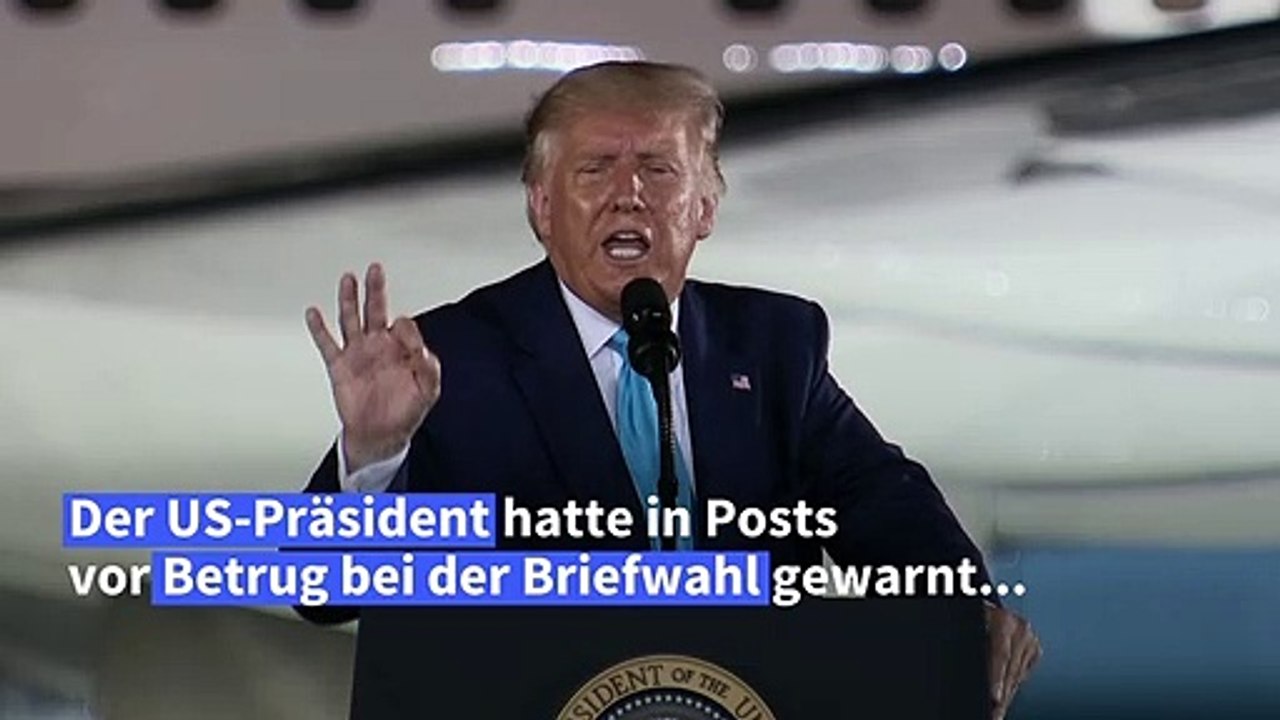Trump-Aufruf zu doppelter Stimmabgabe: Netzwerke setzen Warnhinweise