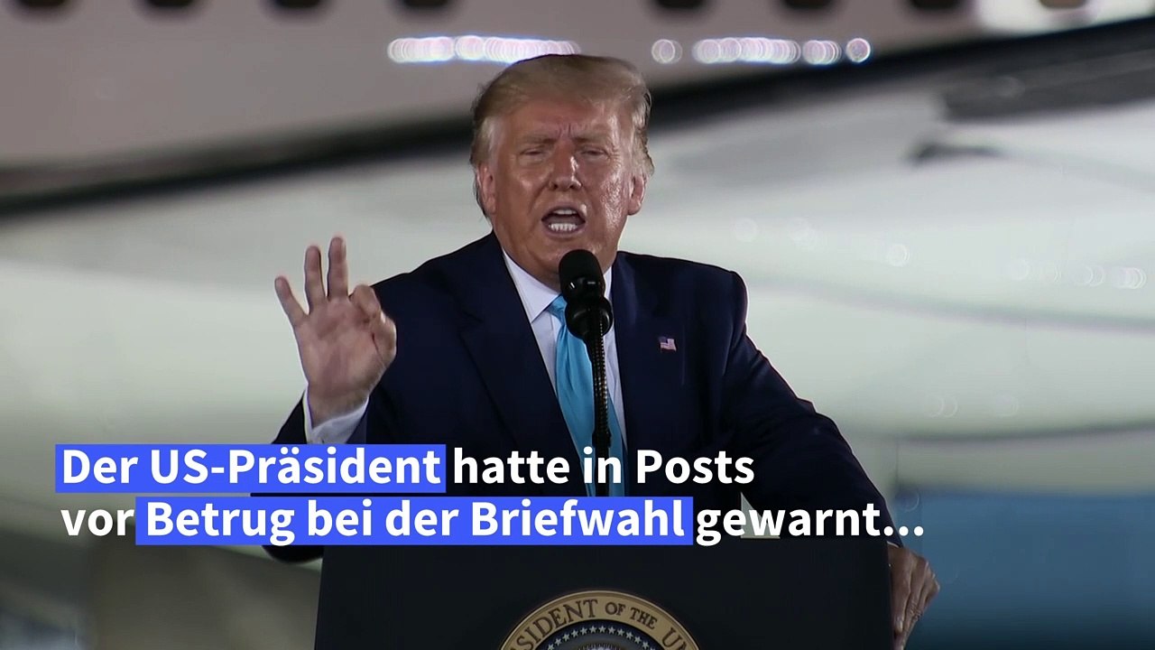 Trump-Aufruf zu doppelter Stimmabgabe: Netzwerke setzen Warnhinweise