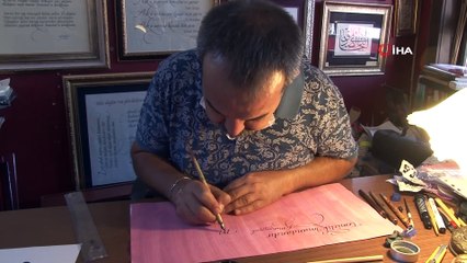 Tedbirler bu kez kaligrafi sanatı ile sıralandı