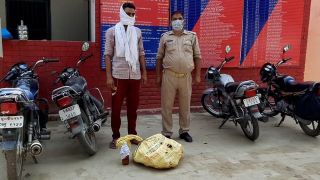कांधला पुलिस ने शराब तस्कर को गिरफ्तार कर भेजा जेल