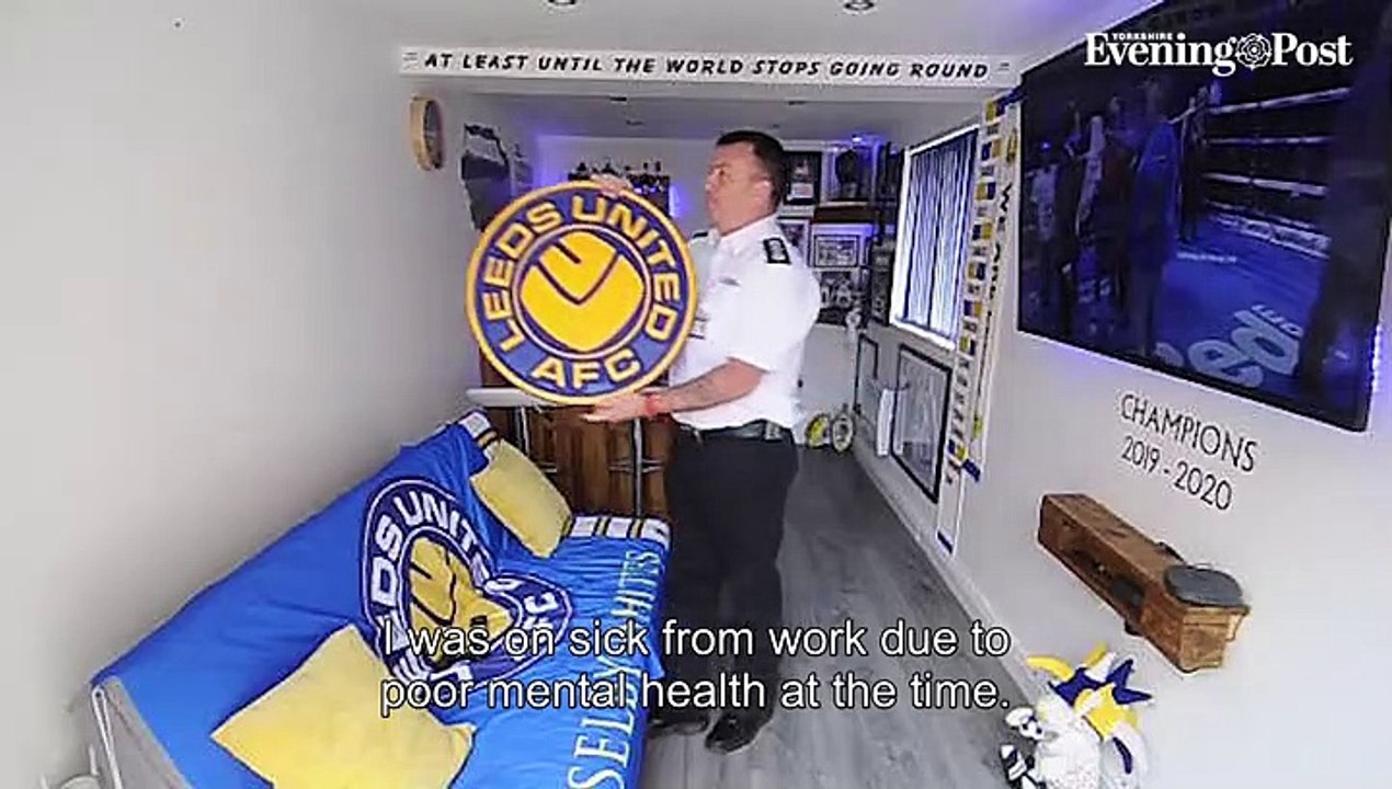 Leeds Fan Tony Walker and his Man Cave