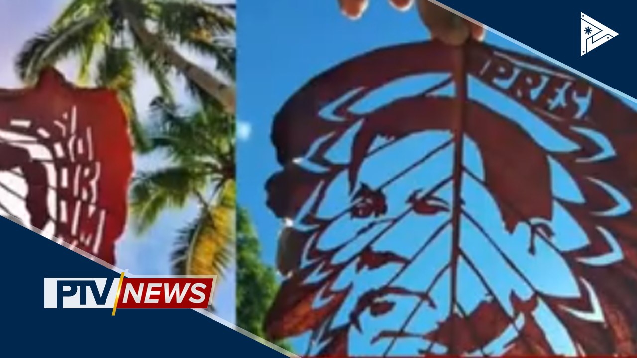 FEATURE: Ilang sikat na personalidad, tampok sa 'leaf art' ng isang estudyante mula sa Samar