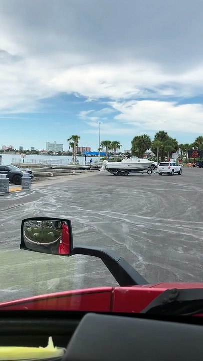 Boat Falls off Trailer While Backing Down Ramp