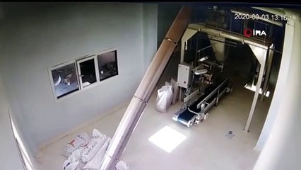Gıda mühendisinin iş yerinde feci ölümü kamerada