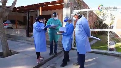 Operativo en el Asentamiento Sagrado Corazón en Rivadavia San Juan