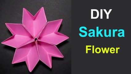 Sakura Flower DIY | How to Make Sakura Flower | DIY Sakura Paper Flower | Origami Sakura Flower