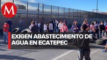 Bloquean avenida Central por falta de agua en Ecatepec