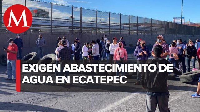 Bloquean avenida Central por falta de agua en Ecatepec