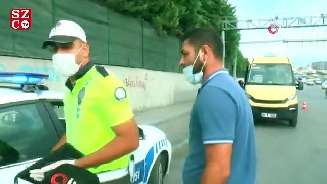 15 Temmuz Şehitler Otogarı'nda toplu taşıma araçlarına korona virüs denetimi