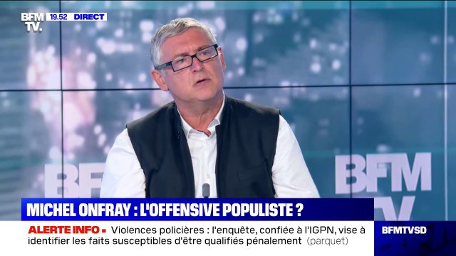 Pour Michel Onfray, ce n'est pas parce que Robert Ménard a été élu avec le soutien de Marine Le Pen, que c'est un personnage détestable