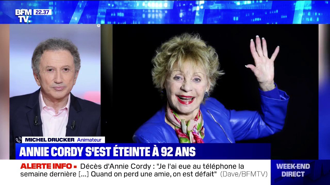 Michel Drucker à propos d'Annie Cordy: "Elle avait un répertoire qui plaisait à tout le monde"