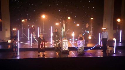 The moment that Blackpool's Illuminations are switched on by the Corona Heroes