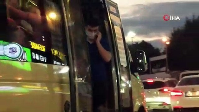 İstanbul'da ''koronavirüs minibüs hattı''nda şoke eden görüntü